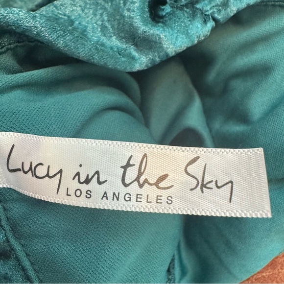 Lucy in the Sky Green Ruched Mini dress - Picture 4 of 5